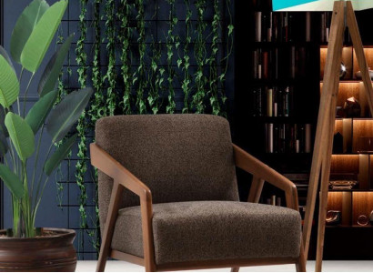 Armchair Seat Living Room 1 Seater Fabric Polyester Style Modern Design Luxury New