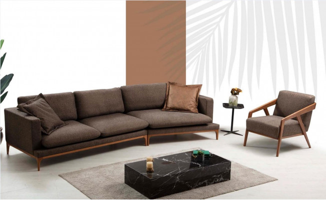Armchair Seat Living Room 1 Seater Fabric Polyester Style Modern Design Luxury New