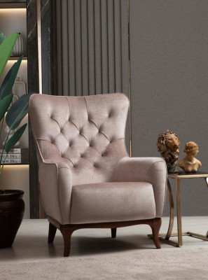 Single-seater armchair luxury 1-seater upholstered seat designer textile fabric modern