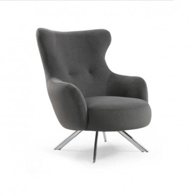 Armchair Wingback Armchair Luxury Single-Seater Upholstered Seat Designer Fabric Modern