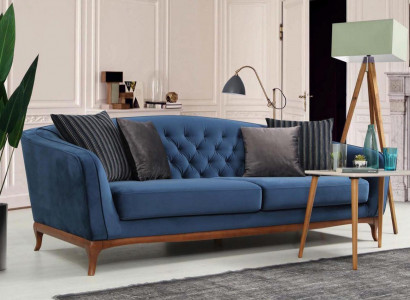 Luxury Sofa Design Three-Seater Modern Couch Blue Couches Furniture Upholstery Loft New