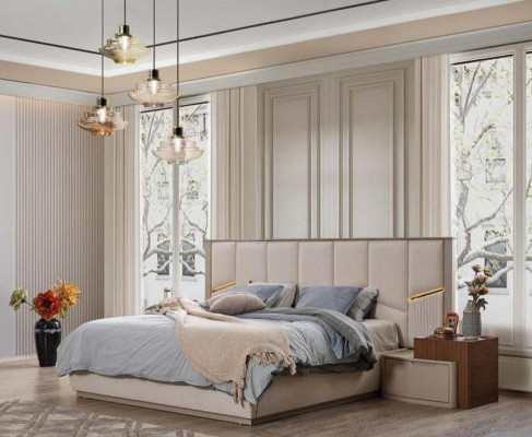 Exclusive double bed upholstered beds bedroom modern furniture