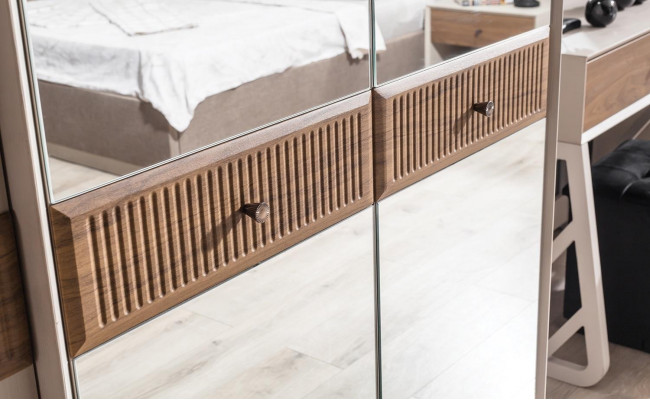 Stylish wardrobe modern glass cabinet bedroom wardrobes