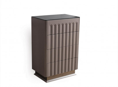 Modern Brown Sideboard 4-Door Storage Sideboards Living Room Wood Furniture
