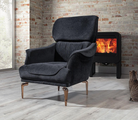 Exclusive lounge armchair upholstered single-seater living room armchair wooden frame