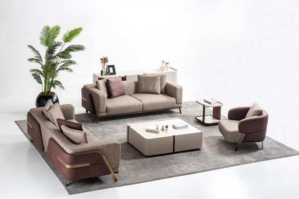 Luxury sofa set sofa set sofas 4 3 1 seater fabric modern side table