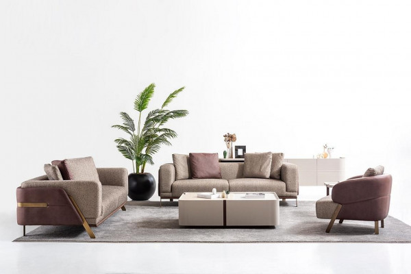 Luxury sofa set sofa set sofas 4 3 1 seater fabric modern side table