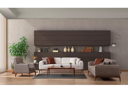 Luxury Sofa Set 2x Sofas 3-Seater 1-Seater Modern 3-Piece Set Modern