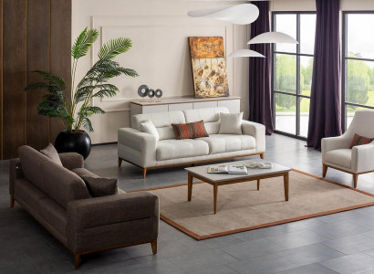 Sofa set Sofa Luxury 2x Sofas 3 seater Modern 1 seater 3-piece Modern Set