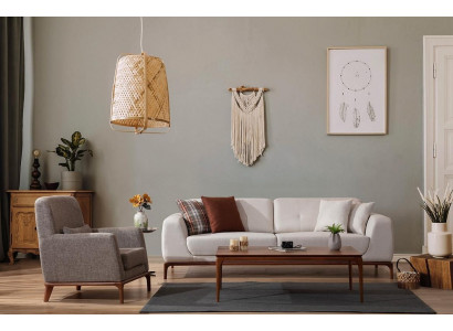 Luxury White Sofa Set 3 Seater Armchair Fabric Modern Modern Set New