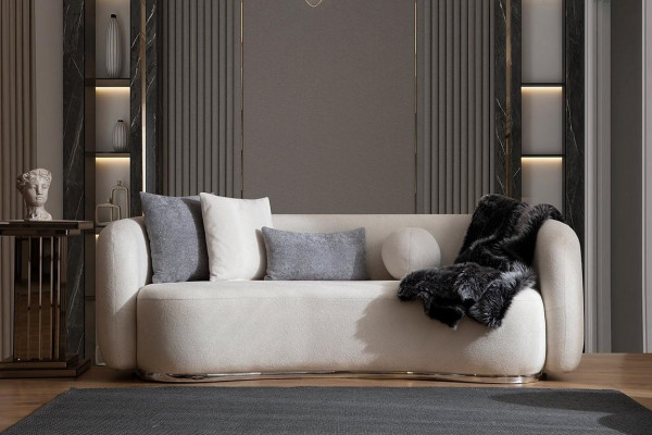 Living room sofa 3-seater designer couch upholstery sofas fabric textile