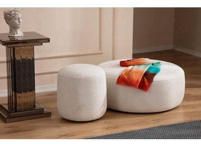 Luxury Upholstered Stool Round Stool Seating Furniture Designer Stylish Furniture