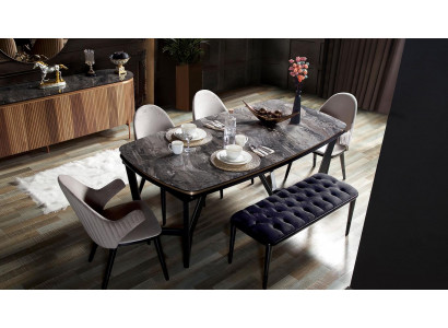 Luxurious dining room set consists of dining table and 4x chairs novelty 5-piece.