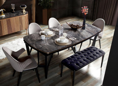 Luxurious dining room set consists of dining table and 4x chairs novelty 5-piece.