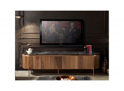 Elegant TV Lowboard Brown Color Luxurious Furniture for Living Room Novelty