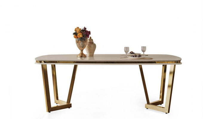 Dining table, dining room, wood, dining tables, style, modern, beige, design, stainless steel