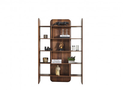 Design brown color bookshelves living room cabinets wood new shelves