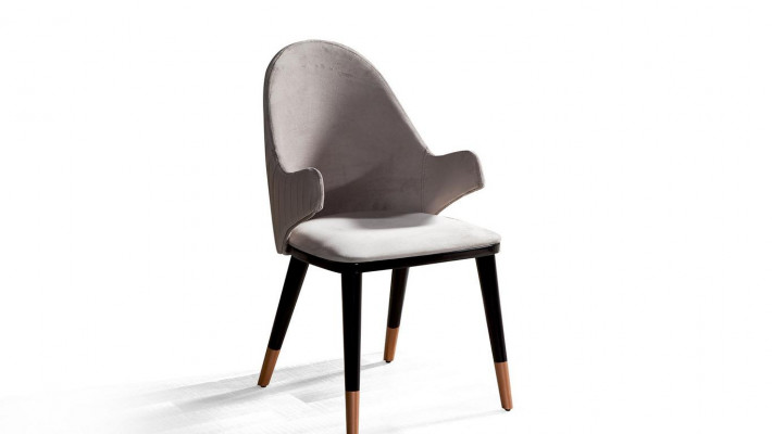 Stylish chair gray color comfortable upholstered furniture for the dining room new