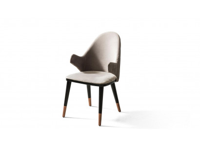 Exclusive beige chair with black wooden feet design dining room novelty