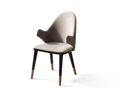 Exclusive beige chair with black wooden feet design dining room novelty