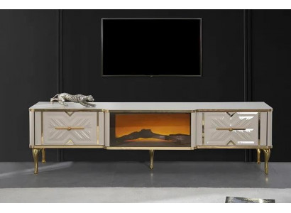 Living room sideboard white + gold fireplace luxury RTV lowboard exclusive