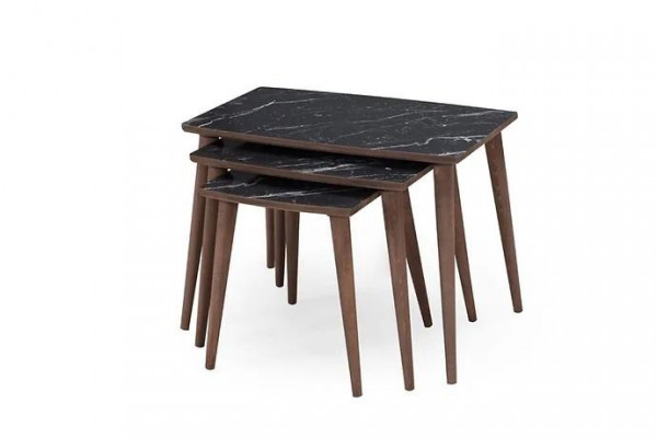 Rectangular coffee tables 3 x set black dining room-living room tables new