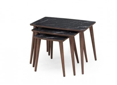 Rectangular coffee tables 3 x set black dining room-living room tables new