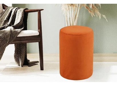 Orange-colored stool, new high-quality stool, textile, chipboard.