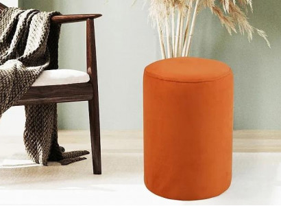 Orange-colored stool, new high-quality stool, textile, chipboard.