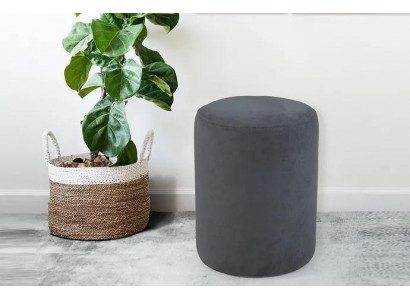 Gray stool living room textile upholstery first-class exclusive furniture