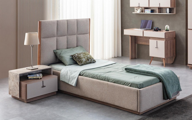 Complete children's room set luxury bed, 1x nightstand, bookshelf