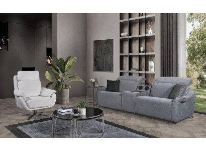 Modern Sofa Set Living Room 3-Seater Upholstery Sofas Armchair 2-Piece Set