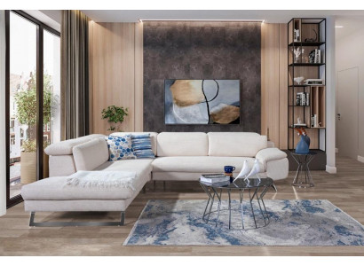 White corner upholstered sofa L-shape sofas living room modern living room sets