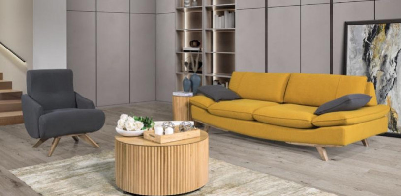 Stylish Living Room Suite Designer 3-Seater Luxury Couch Armchair 2-piece Set
