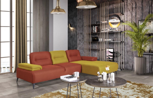 Two-tone L-shaped corner sofa designer living room sofa modern couches