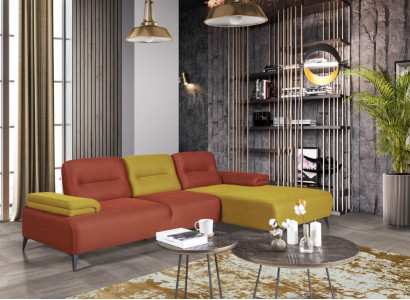 Two-tone L-shaped corner sofa designer living room sofa modern couches