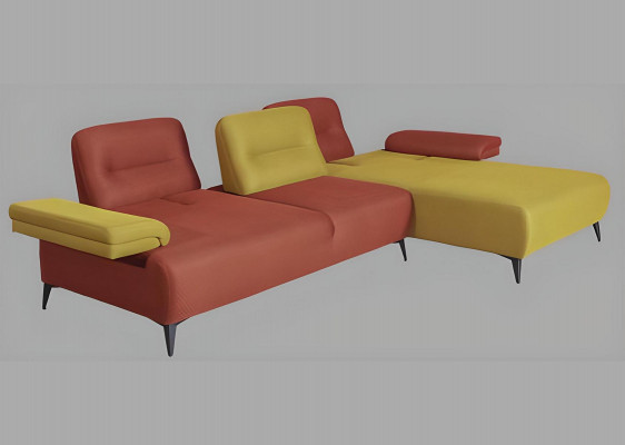 Two-tone L-shaped corner sofa designer living room sofa modern couches
