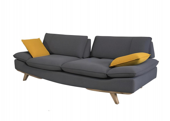 Stylish Grey 3-Seater Sofa Modern Luxurious Living Room Couches
