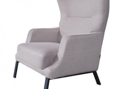 White textile armchair upholstered single-seater living room seating furniture