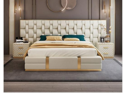 Luxury bedroom set complete room furniture bed nightstand furnishings