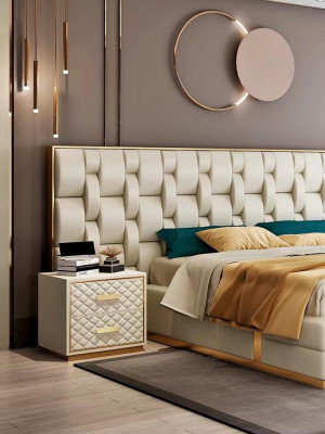 Luxury bedroom set complete room furniture bed nightstand furnishings