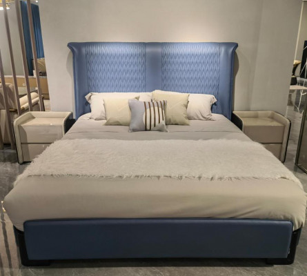 Bedroom set bed 2x nightstand 3 pcs. Design modern luxury bed group new