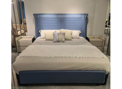 Bedroom set bed 2x nightstand 3 pcs. Design modern luxury bed group new