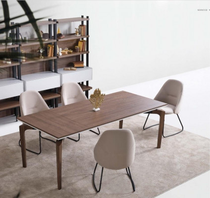 Dining room set luxury chair 4 x chairs dining suite cabinet 10-piece set