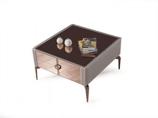 Stylish living room set designer three-seater upholstered armchair coffee table