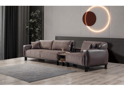3-seater sofa including side table Comfortable living room couch