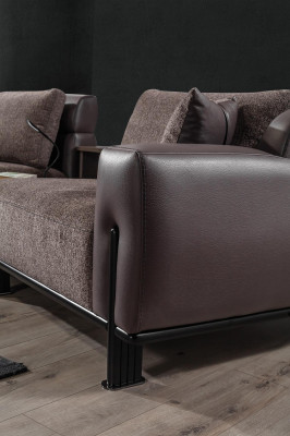3-seater sofa including side table Comfortable living room couch