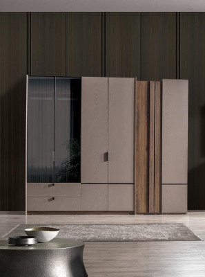 Beige wardrobe designer bedroom furniture modern decor