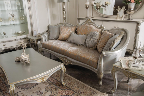 Couch Cushion Sofa Sofas 3-Seater Three-Seater Living Room Gray Velvet