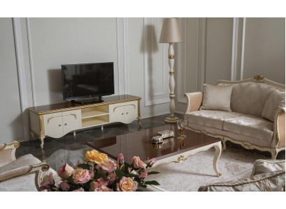 Luxury set coffee table TV cabinet sofa couch upholstery set suite 3-piece. New